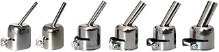 6Pcs Nozzles 850A 852 852D 852D+950 Welding Nozzle For Hot Soldering Desoldering Station Accessories Durable Aluminum Alloy Nozzle Universal Nozzle Lockable Nozzle Replacement Nozzle Heat
