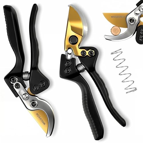 Wiselifetech 8' SK5 Bypass Pruning Shears, Hand Pruners and Garden Clippers