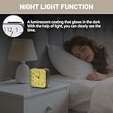 Silent Analog Alarm Clock Vintage Design, Non-Ticking Bedside Clock with Snooze & Night Light, Battery Operated Small Travel Alarm Clock, Compact Desk Clock with Ascending Beep Alarm for Light Sleeper - Image 4