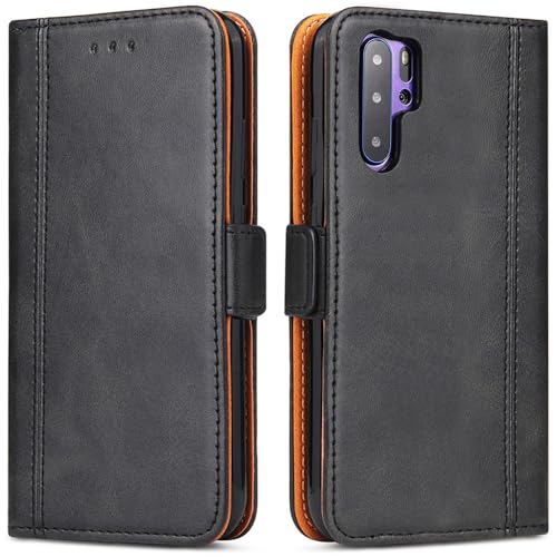 Jasonyu Cover per Huawei P30 Lite Flip Custodia in Pelle PU, Cover a Libro Portafoglio, Funzione Supporto, Magnetica, Slot Schede, TPU Bumper Caso Custodia per Huawei P30 Lite (Blu