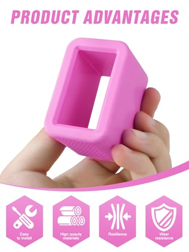 Image of 2 PCS Seat Belt Buckle Holder, Silicone Seatbelt Buckle Booster to Makes Receptacle Stand Upright for Easy Access (Pink)