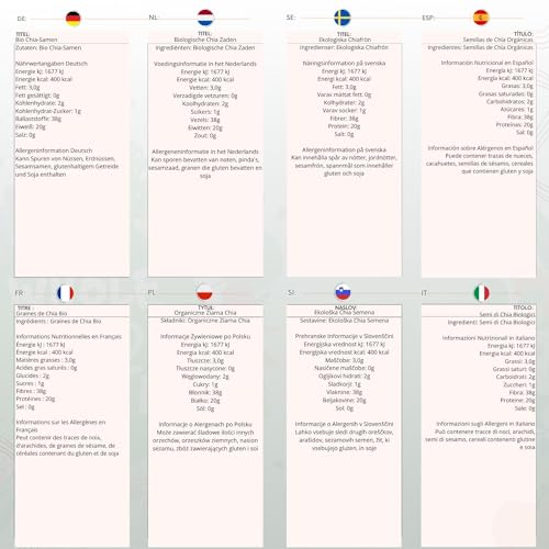 Wholefood Earth Organic Chia Seeds – 250g | Raw | GMO Free | Vegan | Source of Fibre | Certified Organic