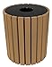 Vestil TR-PR-49-CD Plastic Econ Receptacle, 29.5625" Length, Cedar