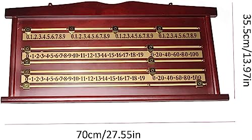 Tablero de Marcador para Snooker, Tablero de Madera con Deslizadores de Latón, Rieles y Punteros de Latón Macizo, Ideal para Amantes del Billar y del Juego de Snooker miniatura 5