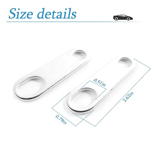 Image of AUCELI Rear Turn Signals Brackets, 2PCS Motorcycle Rear Indicator Light Relocation Holder, Silver Straight 10mm Hole Shock Brackets