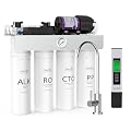SimPure Alkaline Reverse Osmosis System, NSF/ANSI 58 Certified, Tankless RO Water Filter System 400 GPD, pH+ Remineralization Water Filtration Under Sink Comes with TDS Meter Digital Water Tester