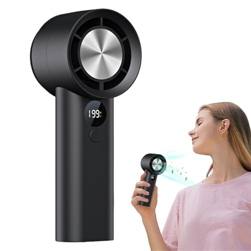 Vgvgaj Ventilatore A Mano Ricaricabile - Ventilatore Personale Ricaricabile USB | Display Digitale Accessorio per Caldo per Ragazzi e Adulti