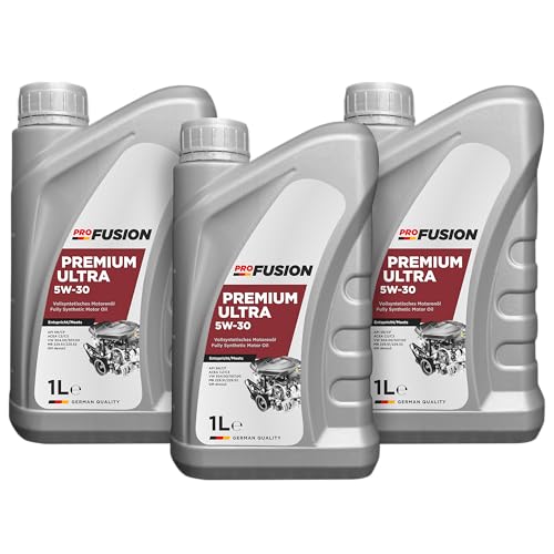 ProFusion Aceite 5W-30 C3 para Motores Gasolina y Diésel – Lubricante Sintético para Coche LongLife – Pack de 3 x 1L = 3L