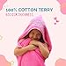 Princess Baby Bath Towel [Pink] Hooded Toddler Towels for Girls Up to 10 Years - Oversized Baby Towel with Super Absorbent 100% Cotton - Soft and Cozy Beach Towel - Full Coverage Kids Bath Towels