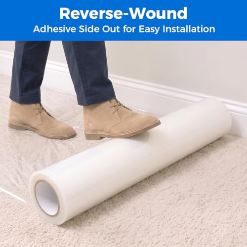 SWRT Carpet Protection Film - Self Adhesive Plastic Protector 36" x 500' by SWRT - Used condition - Image 7