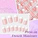 Lifextol 240pc French Tip Press on Nails Short Fake Nails & Adhesive Tab, False Acrylic Nail Press on Nails Square Nail Tips Artificial Glue on Nails Press ons Stick on Fingernail