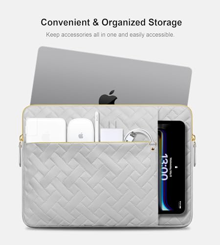 Image of Lacdo Laptop Sleeve Case for 14 inch New MacBook Pro M3 Pro Max / M3 / M2 / M1 Pro Max A2992 A2918 A2779 A2442 2023-2021, 13.8 inch Microsoft Surface Laptop 7th Copilot+PC Computer Bag, Space Gray