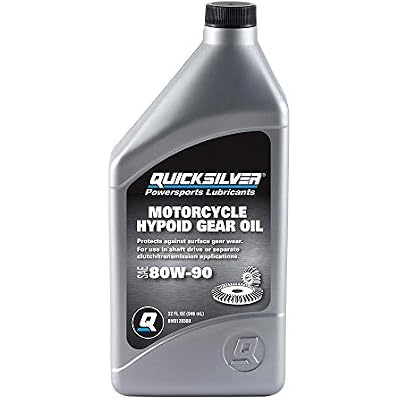 Quicksilver 80W-90 Motorcycle Hypoid Gear Oil, 1 Quart
