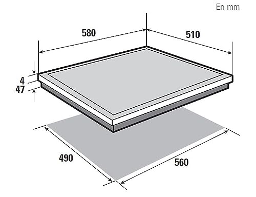 BRANDT - Table vitrocéramique - BPV6420B - 4 zones - Puissance totale : 6 kW - Commandes sensitives - 9 positions de cuisson - 4 minuteries - Verrouillage clavier - Auto stop - noir
