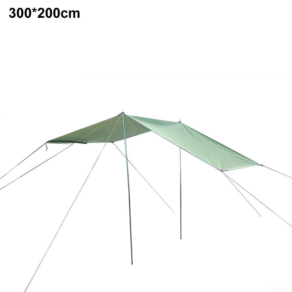 Tenda parasole da campeggio, 300 x 200 cm, per picnic e spiaggia (verde 300