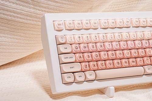 Image of ZORNHER CG870 Foundation Mechanical Keyboard,80% Pink Creamy Keyboard Wireless,Gaming Keyboard Cute,Jelly MOA Profile Round Keycaps,Creamy Sounding Linear Switches,PC Gaming