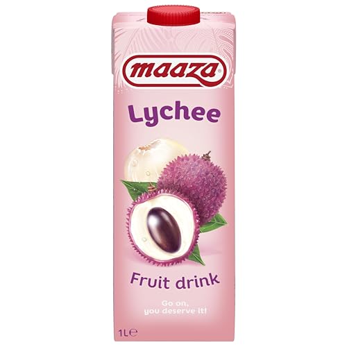Maaza Lychee Fruit Drink, Litschi Fruchtsaft zum Genießen, 6x1l