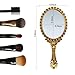 yisncka 6 Pcs Vintage Handheld Mirror 9.8 x 4.5 Inch Small Gold Embossed Portable Princess Mirror for Classroom Kids Princess Party