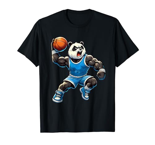 Genial Halloween Panda Love Basketball Party para niños Camiseta