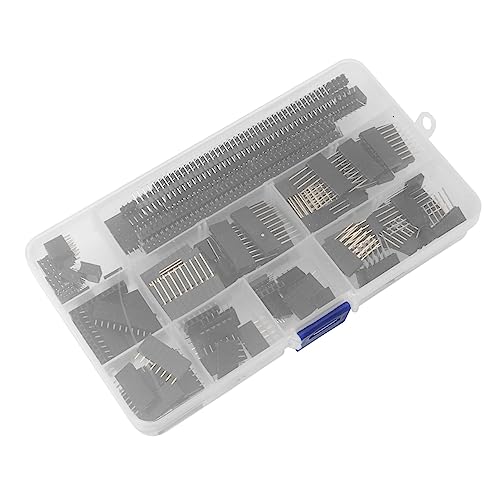 BELLIFFY 122pcs Pin Socket Connection Ic Sockets Solder Type Adapter SMA Adapter Dual Row Ic Socket Pin Solder Type Socket Dual Row Pin Ic Solder Type Adapter Adapters Black Hard Metal Pin