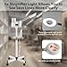 Professional Facial Steamer 2 in1 Steamer for Face 5X LED Magnifying Lamp Facial Steamer for Esthetician Beauty Face Equipment Use at Home or Salon（White）