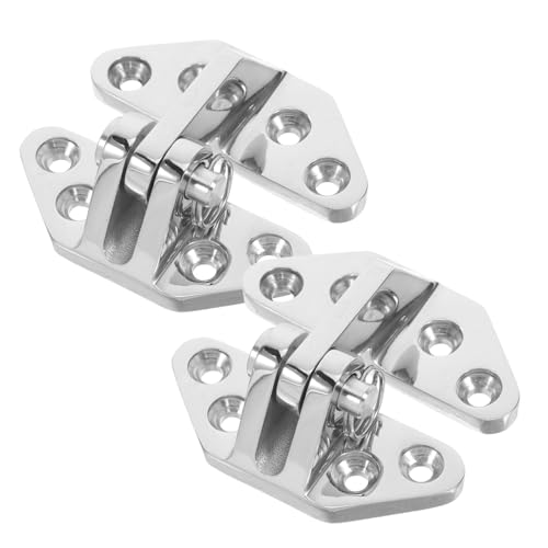 Cabilock Stainless Steel Marine Hinge 2pcs Boat Hatch Hinge Heavy Duty Marine Grade