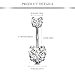 AVYRING Surgical Steel Belly Button Rings Silver for Women 14g Heart Belly Ring with CZ Navel Piercing Jewelry