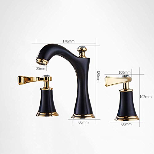 Robinet de lavabo à trois trous en bronze pour transformer votre meuble de salle de bain