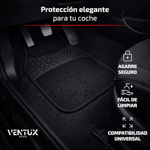 Alfombrillas de coche para evitar resbalones con moqueta universal de 4 piezas 2