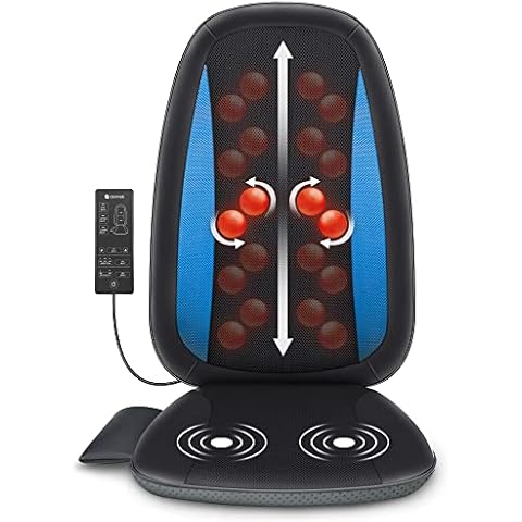 Comfier Shiatsu Back Massager with Heat -Deep Tissue Kneading Massage Chair, Massage Chair Pad for Full Back, Chair Massager for Home or Office Chair use Cover