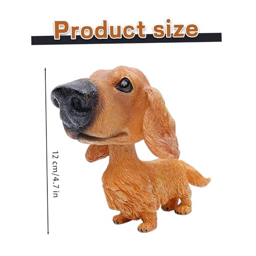 Figurines de chien en résine teckel de 5 pouces pour voitures