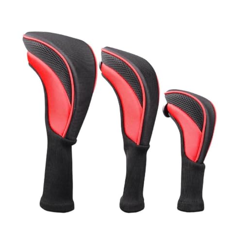 KieTeiiK Pack Golfschläger Schlägerkopfhüllen Für Woods Long Cover Driver Fairway Golf Schlägerkopfhüllen Set Mit Austauschbarer Nr. Golfschläger Hüllen Für Woods Und Hybrids Golfschläger Treiber