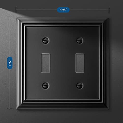 Dewenwils Decorative Light Switch Cover, Metal Toggle Light Switch Wall Plate, 2-Pack #TOP5