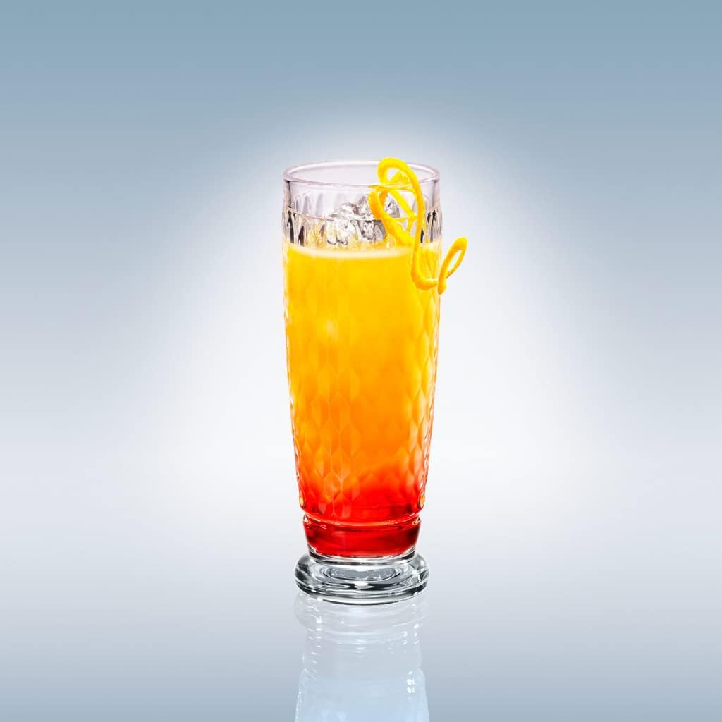 Villeroy & Boch Boston Collection Highball Glass, Crystal Glass, Made in Germany, 13 oz capacity, 6.25 x 3 in