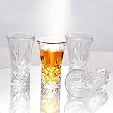 QUAFFER Tequila Glasses Heavy Base Shot Glass Cordial Glasses 2oz (Set of 4) – Classic Shape Elegant Patterned Glass - Authentic Tequila ShotGlass Set –– Perfect for Parties, Bars, Events, Home Bar