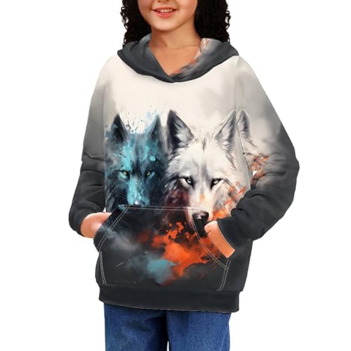 Image of GLUDEAR Teen Boys Girls Novelty Animal Galaxy Hoodies Sweatshirts Pullover