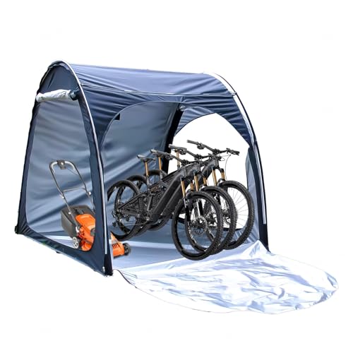 Fxiaobin Box Biciclette può Essere Giuntato Box Biciclette da Esterno con Tessuto Oxford 210D PU4000 Impermeabile Casette da Giardino Tettoia per Esterno,Black