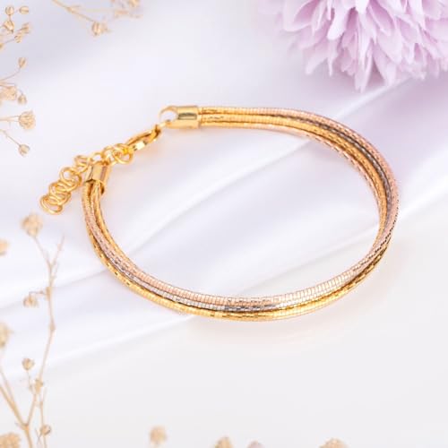 Women's 925 Sterling Silver Multitone Bracelet