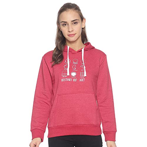 Campus Sutra Women Maroon Regular Fit Casual Sweatshirt