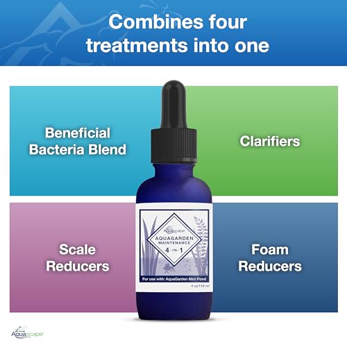 Aquascape AquaGarden Pond and Fountain Maintenance Water Treatment, 4-in-1, 4 oz, 96098