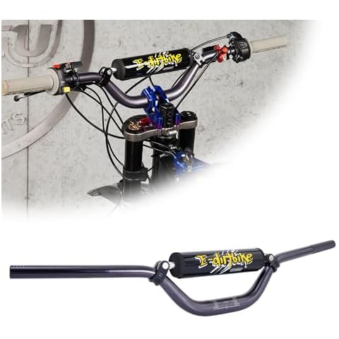 RUTU Handlebars for Surron Mid Riser, 31.8mm Dirt Bike Handlebar with Foam Pads, 6061 Aluminum Handle Bar with Reducing Craft Fits Surron Light Bee Talaria Sting Electirc Motorcycle-Titanium Cover