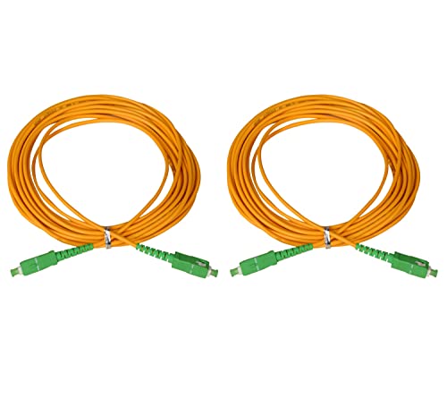 OVG Fiber Optical Patch Cord Pack Of 2 Imported SC/APC-SC/APC 5 MTR SM 3mm Yellow