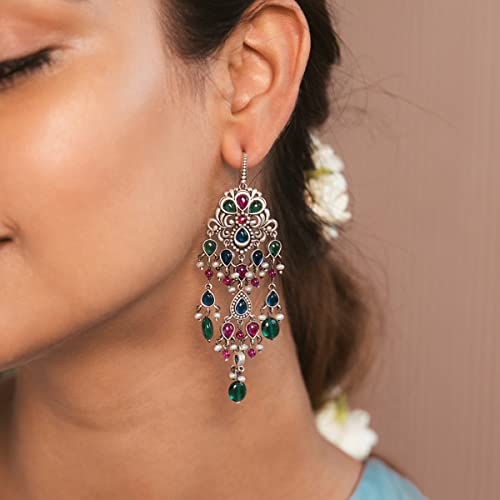 Image of Shaya by Caratlane| 925 Silver| Feeling Futri Oxidised Earrings | Gifts for Womens & Girls