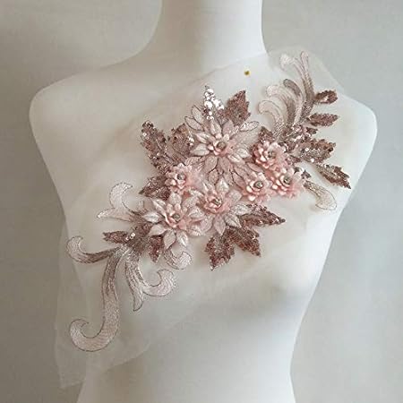 Peigne à Cheveux Fleur En Dentelle Perlée 3D - Fait Main - Blanc - Neuf étiquettes
