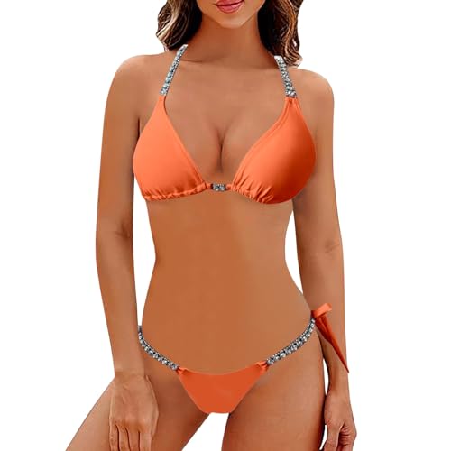 Bikini maillot de bain deux pièces à strass : le secret d'une silhouette sculptée et sexy