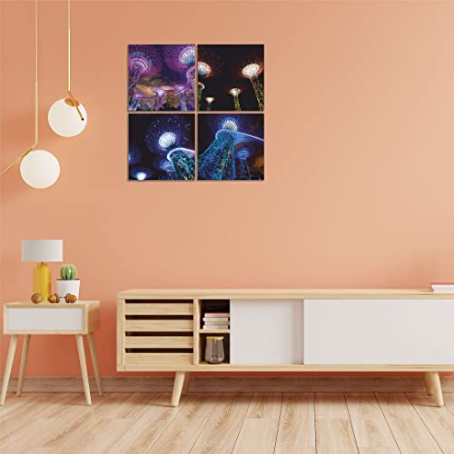 Image of CVANU Beautiful Tree Printed on Wall Art Canvas Painting for Home, Office Wall Decor (Set of 4) cv9