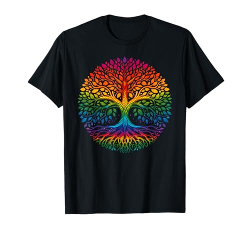 Funny Tree Life Rainbow LGBTQ Cool Gay Pride Drapeau Ally Kids T-Shirt
