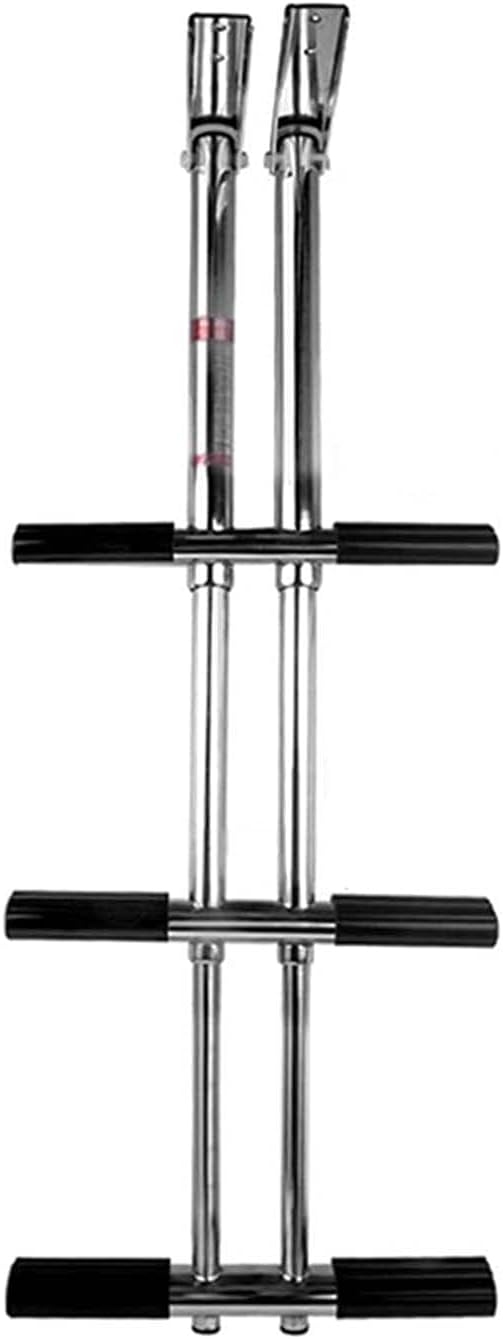Swim Ladder Pool Ladders，3 Steps Telescopic Boat Ladder, Stainless Steel Dual Vertical Telescoping Tube for Swimming Pool, Marine, Pontoon, Load: 200kg