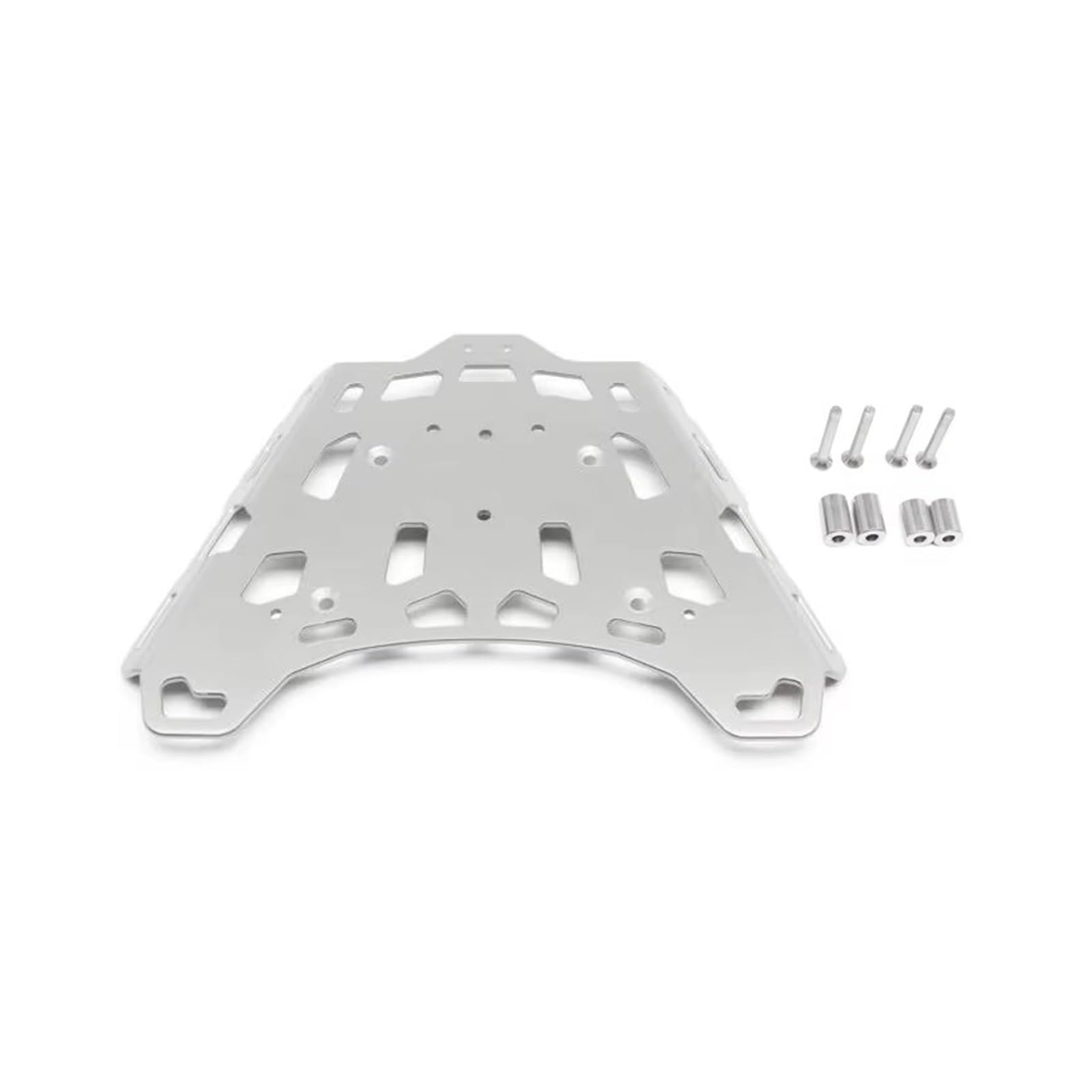 Motorrad Hinterradgepäckträger Hinterer Gepäckträger Top-Box-Halterung | Für TRIUMPH Für Tiger 850 Sport 900 GT Rally Pro 1200 Explorer 2025 Trägerregal(Silber)