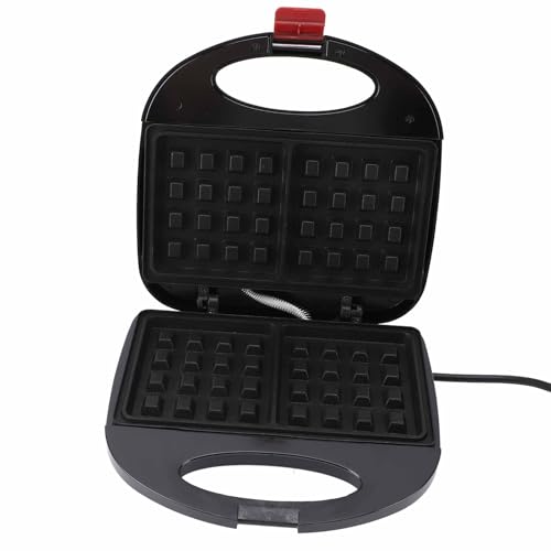 TOPINCN Fabricante de Waffle Eléctrico, 750W Doble sin Palos Non -Stick Calefacción Doble Waffle Iron Máquina de Desayuno Sándwiches de Aluminio para Restaurante en Casa Restaurante (EU